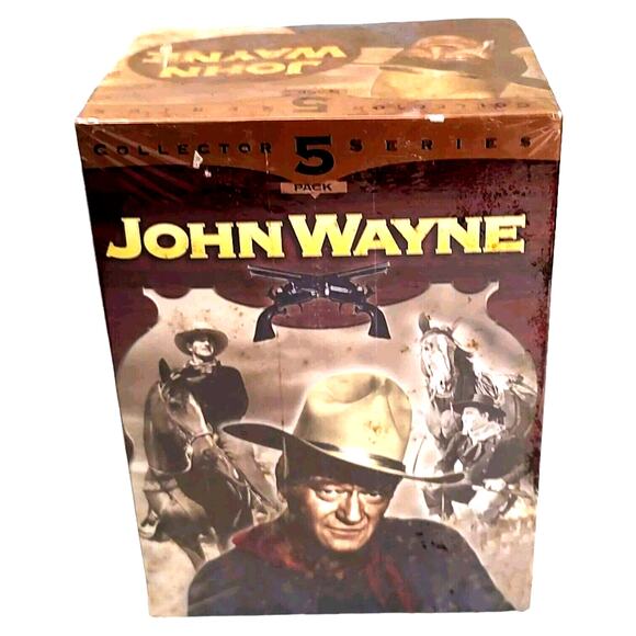 Vntg 1997 John Wayne 5 Pack Collector Series VHS Movie Collectibles GoodTimes - Picture 1 of 5